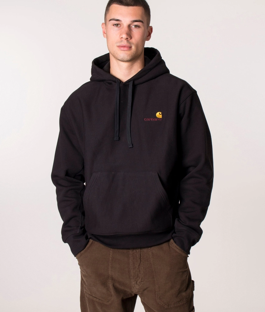 Carhartt WIP Mens Relaxed Fit American Script Hoodie